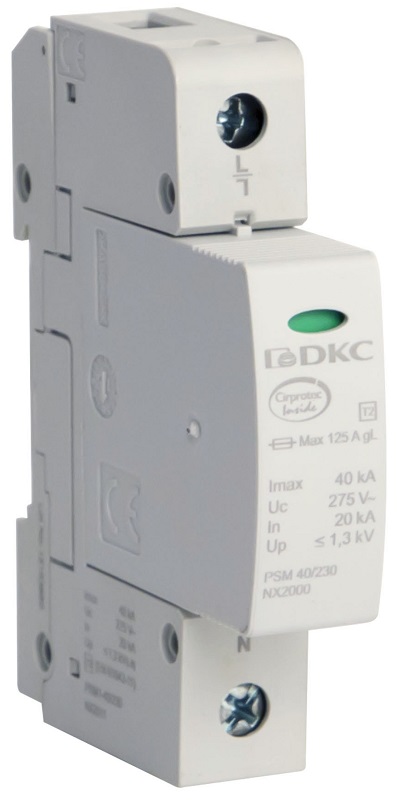 Ограничитель импульсных напряжений УЗИП DKC Jupiter 1п L-N классII 40кА картинка